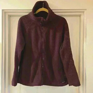 Calvin Klein Performance Womens Zip Up Neck Warmer Fleece Plum Size Large